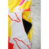 Sexy Tube Top Print Jumpsuit YF-10421
