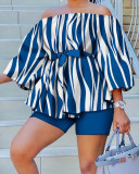 Plus Size Fashion Print Two Piece Set GSRX-9020