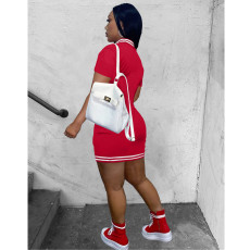 Casual Sport Short Sleeve Baseball Dress XMF-256