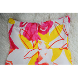 Sexy Tube Top Print Jumpsuit YF-10421