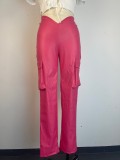 Tight Low Waist PU Leather Pants GWDS-230389