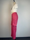 Tight Low Waist PU Leather Pants GWDS-230389