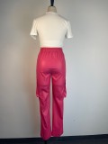 Tight Low Waist PU Leather Pants GWDS-230389