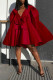 Plus Size Loose V-neck Casual Dress MK-3146