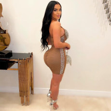 Sexy Hot Drill Mesh Splicing Mni Dress NY-2699