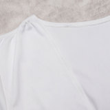 Sexy V Neck Print Split Drawstring Maxi Dress HNIF-100