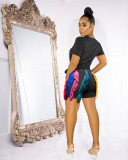 Casual Short Sleeve Tassel Shorts Two Piece Set OMY-11002