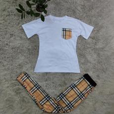Plaid Print Short Sleeve Two Piece Pants Set GYSF-6099