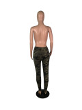 Casual Holes Camo Print Pant MK-3149