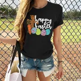 Easter Print Short Sleeve T Shirt SH-390483
