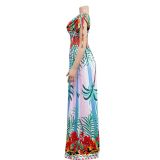 Floral Painted Sleeveless Long Dress BY-6268