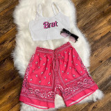 Paisley Print Beach Shorts GLF-07012