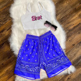 Paisley Print Beach Shorts GLF-07012