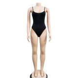 See Through Hot Drill Long Sleeve Dress And Sling Bodysuit Two Piece Set BY-6266