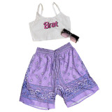 Paisley Print Beach Shorts GLF-07012