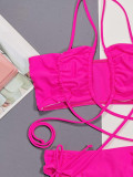 Solid Color Strappy Sexy Swimsuit 2 Piece CSYZ-D29W