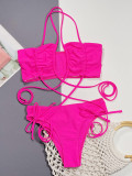 Solid Color Strappy Sexy Swimsuit 2 Piece CSYZ-D29W