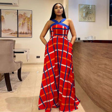 Plus Size Print Big Swing Maxi Dress NY-10429