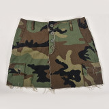 Sexy Camo Print Split Mini Skirt LSD-83203