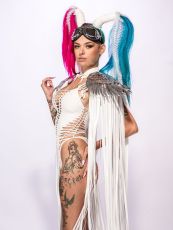 Sequin Wing Tassel Shawl ZSD-0575