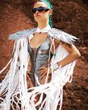 Sequin Wing Tassel Shawl ZSD-0575