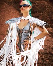 Sequin Wing Tassel Shawl ZSD-0575