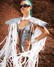 Sequin Wing Tassel Shawl ZSD-0575