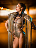 Sequin Wing Tassel Shawl ZSD-0575