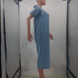 Plus Size Casual Solid Color Loose Jumpsuit TK-6282