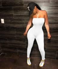 Solid Color Tube Tops Jumpsuit WY-86769