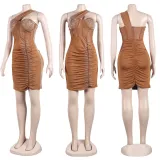 Sexy Hot Drill Mesh Splicing Mni Dress NY-2699