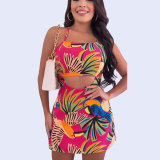 Sexy Slim Fit Tie-Up Print Culottes FSXF-F500
