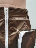 Solid Color Zipper Short Skirt LSL-6511