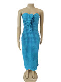 Solid Color Tube Tops Maxi Dress CHY-1358