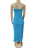 Solid Color Tube Tops Maxi Dress CHY-1358
