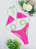 Sexy Contrast Color Strap Swimsuit 2 Piece CASF-6528