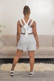 Sexy Solid Color Strap Romper BS-1341