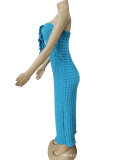 Solid Color Tube Tops Maxi Dress CHY-1358