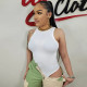 Solid Color Sleeveless Vest Bodysuit CH-23034