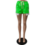 Tie Up PU Leather Split ShortsCM-8671