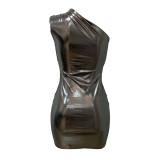 Slash Shoulder Slim Pencil Mini Dress LSD-83220