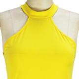 Solid Color Ruffle Romper XHSY-19566