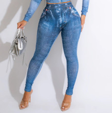 Casual Print Slim Pencil Pant LSD-83223