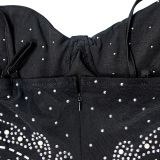 Mesh Hot Drill Sling Jumpsuit BY-6272