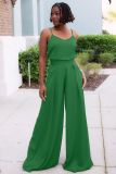 Fashion Sling Top High Waist Wide Leg Pants Suit BLX-63002
