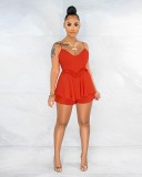 Sexy Fungus Edge Sling Top Shorts Two Piece Set OMY-11006