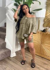 Fashion Casual Print Two Piece Shorts Set LP-66892