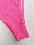 Solid Color Tie Up Bikini Two Piece CASF-6547