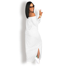 Casual One Shoulder Print Maxi Dress HNIF-039