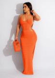Sexy Backless Knit Beach Maxi Dress ZSD-0254